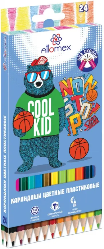 Карандаши цветные Be cool, 24 цвета обложка книги