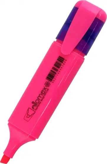 Маркер-выделитель, розовый обложка книги