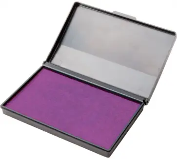 Штемпельная подушка, фиолетовая обложка книги