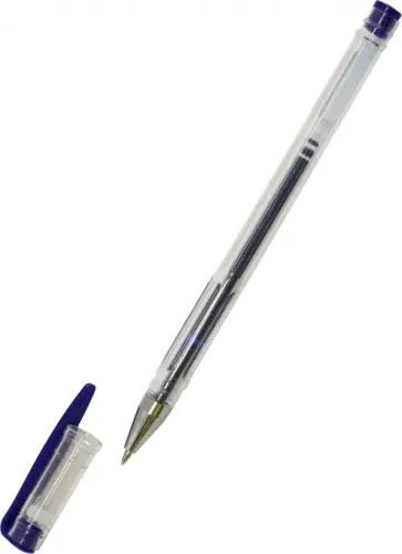 Ручка гелевая, синяя обложка книги