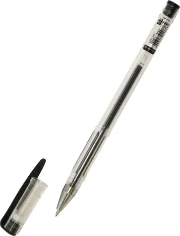 Ручка гелевая, черная обложка книги