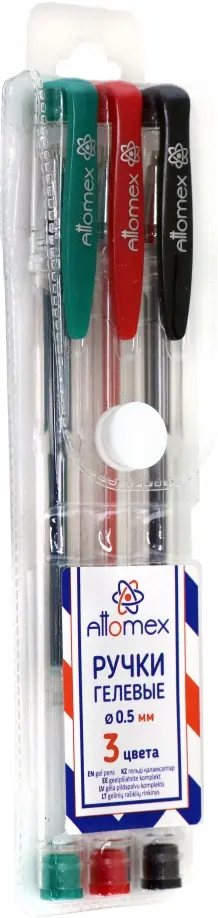 Набор ручек гелевых, 3 цвета обложка книги