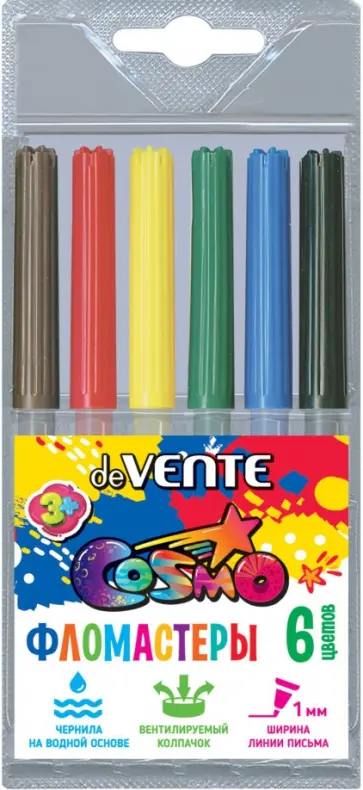 Фломастеры Cosmo, 6 цветов Фломастеры Cosmo, 6 цветов обложка книги