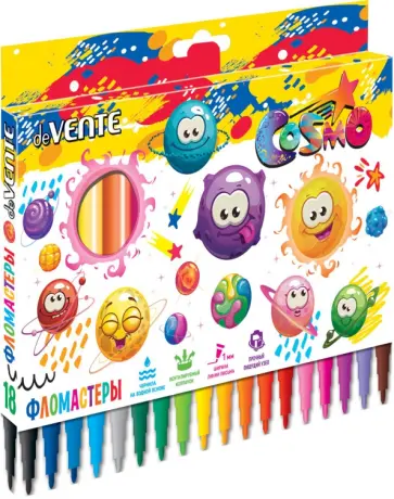 Фломастеры Cosmo, 18 цветов обложка книги