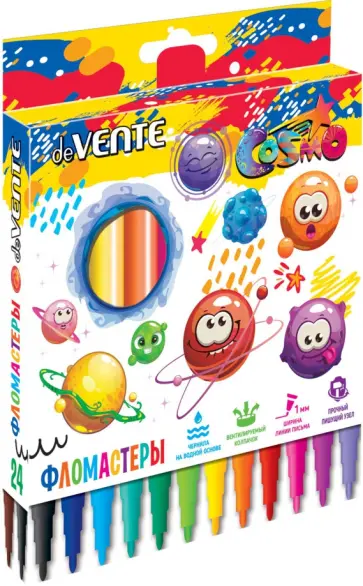 Фломастеры Cosmo, 24 цвета обложка книги