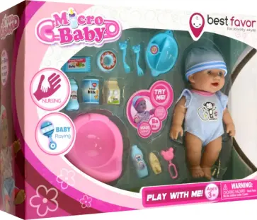 Пупс Micro Baby, голубой обложка книги