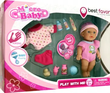 Пупс Micro Baby, розовый обложка книги