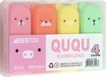 Набор маркеров Мишки, 4 цвета обложка книги