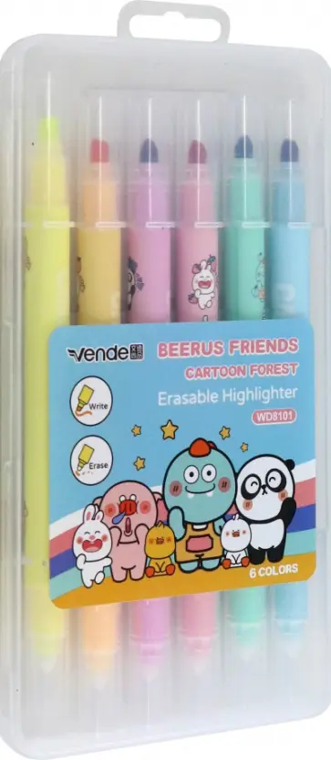 Набор стираемых маркеров, 6 цветов обложка книги