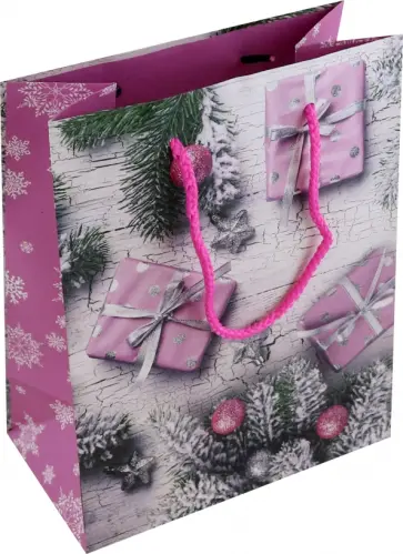 Пакет новогодний ламинированный обложка книги