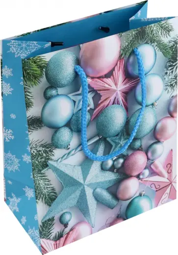 Пакет новогодний ламинированный обложка книги