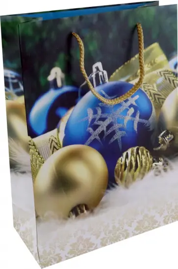 Пакет новогодний ламинированный обложка книги
