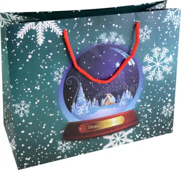 Пакет новогодний ламинированный обложка книги