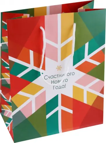 Пакет подарочный Снежинка обложка книги