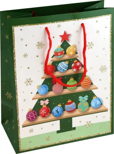 Пакет подарочный Елка с шарами обложка книги