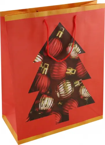 Пакет подарочный Елочные шары обложка книги