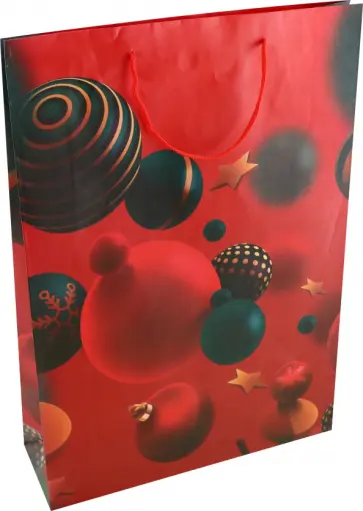 Пакет подарочный Шарики на красном обложка книги