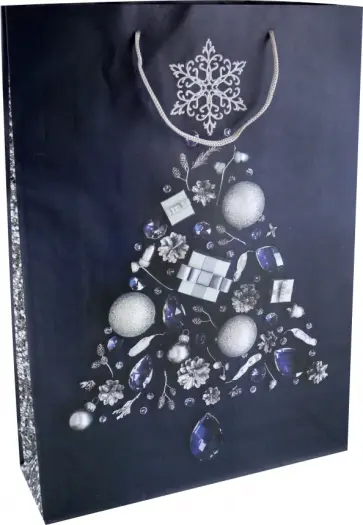 Пакет подарочный Елка из игрушек обложка книги