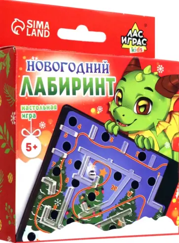 Настольная игра Новогодний лабиринт обложка книги