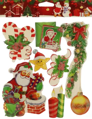 Набор стикеров Новогодние гирлянды Набор стикеров Новогодние гирлянды обложка книги