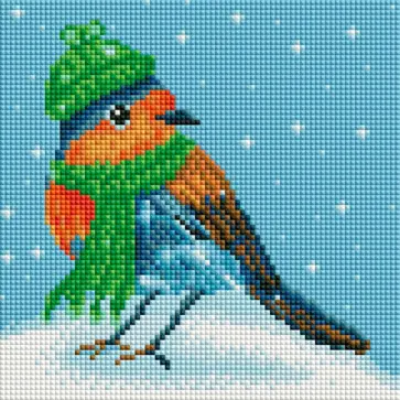 Алмазная мозаика Снежная зима, 19 цветов обложка книги