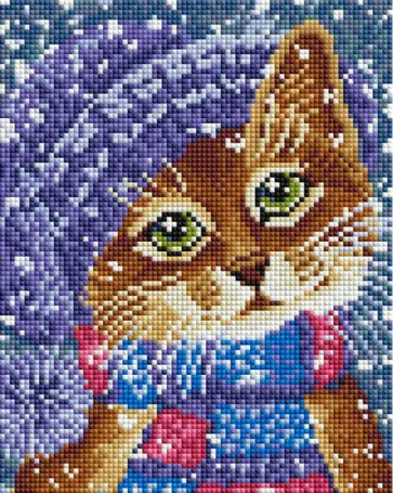 Алмазная мозаика на холсте Зимняя мода, 24 цвета обложка книги