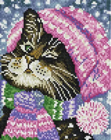 Алмазная мозаика на холсте. Моя новая шляпа, 24 цвета обложка книги