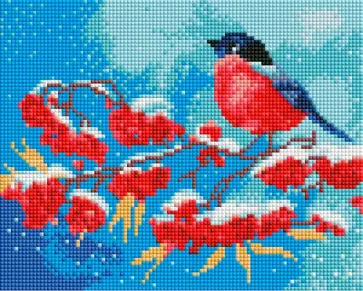 Алмазная мозаика Ветка рябины, 19 цветов обложка книги