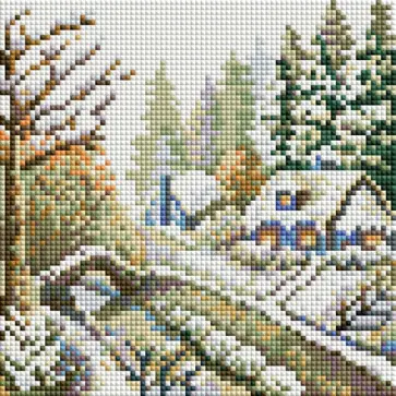 Мозаика алмазная на холсте Зима обложка книги