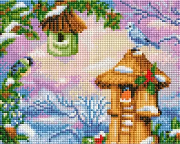 Мозаика алмазная  на подрамнике Зимний вечер обложка книги