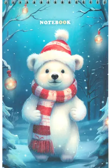 Блокнот Мишка, 48 листов, А5, клетка обложка книги