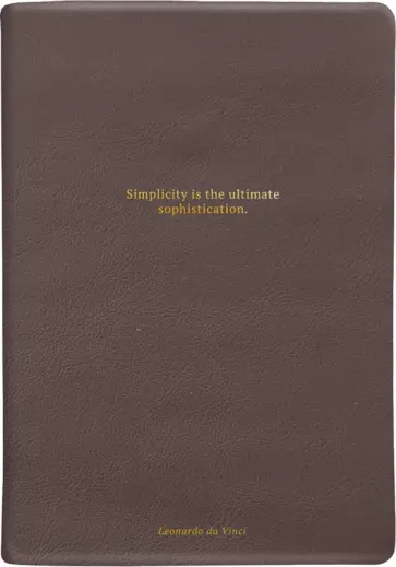 Ежедневник недатированный Leonardo, темно-коричневый, 160 листов, А5 обложка книги
