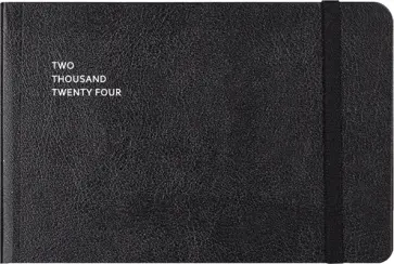 Еженедельник датированный на 2024 год Monochrome, черный, 64 листа обложка книги