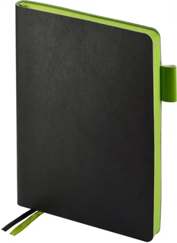 Ежедневник недатированный Boston, черный, А5, 136 листов обложка книги