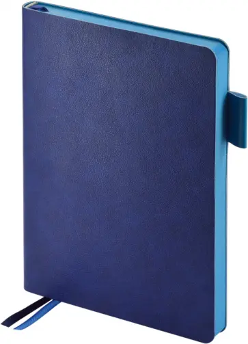 Ежедневник недатированный Boston, синий, А5, 136 листов обложка книги