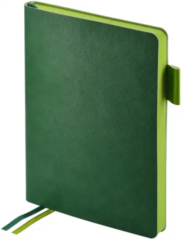 Ежедневник недатированный Boston, зеленый, А5, 136 листов обложка книги