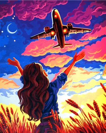 Картина по номерам на холсте с подрамником Воздушные мечты обложка книги