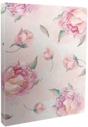 Папка-регистратор Розовые цветы, А4 обложка книги