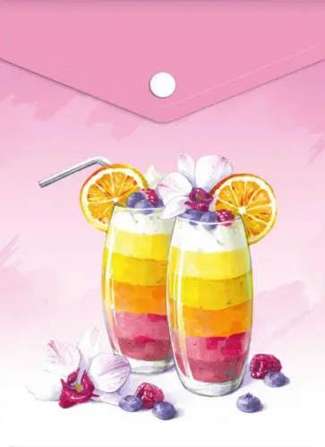 Папка для документов Яркие лимонады, вертикальная обложка книги