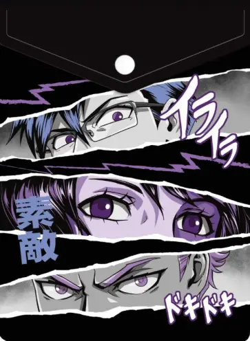 Папка для документов Герои аниме, комикс, вертикальная обложка книги