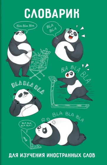 Словарик для изучения иностранных слов День с пандой, А6, 32 листа обложка книги