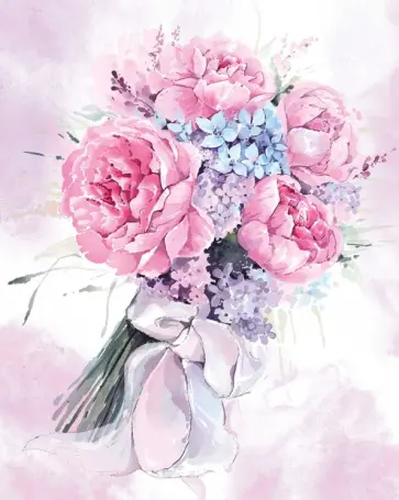 Алмазная мозаика Букет невесты обложка книги