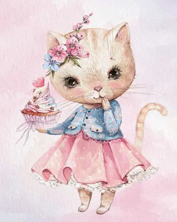 Алмазная мозаика Очаровательная кошечка обложка книги