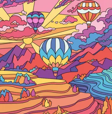 Алмазная мозаика Красочная Каппадокия обложка книги