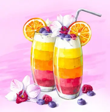 Алмазная мозаика Тропический коктейль обложка книги