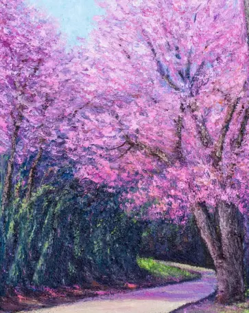 Алмазная мозаика Цветение сакуры обложка книги