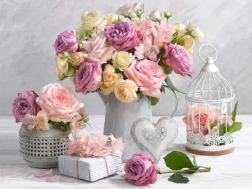 Алмазная мозаика Розовый букет обложка книги