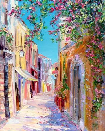 Алмазная мозаика Солнечная улочка обложка книги