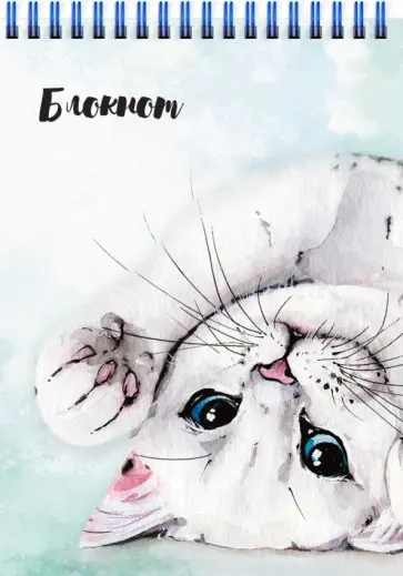 Блокнот Котёнок, А6, 80 листов, клетка обложка книги