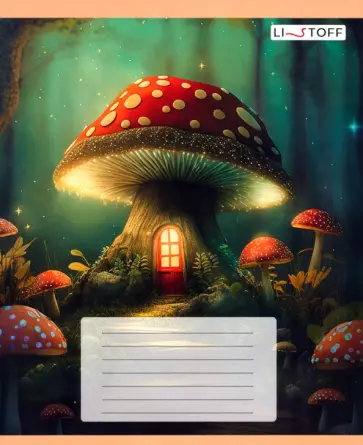 Тетрадь Сказочные домики, 24 листа, клетка, в ассортименте обложка книги